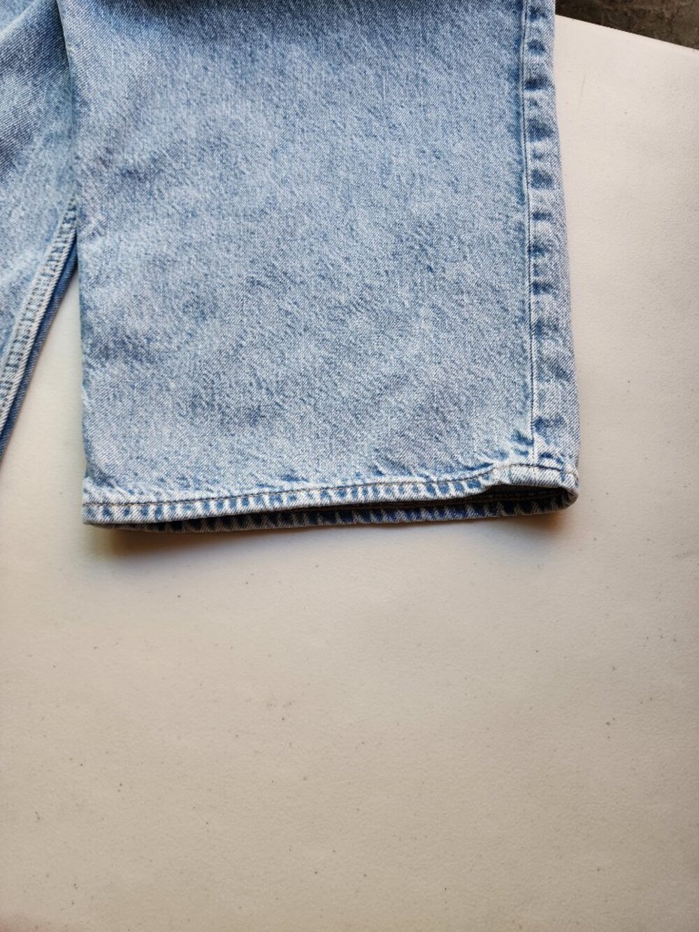 HM Fairfax Baggy Jeans 36x32 Men's Streetwear Grunge Y2K Rigid Denim Light Wash - Picture 9 of 10